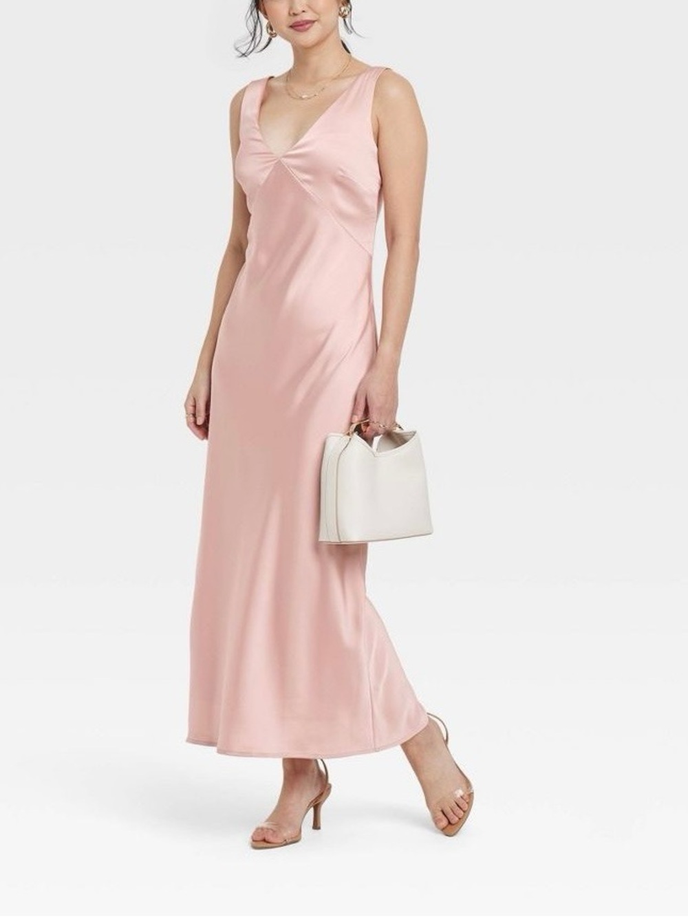 A New Day Satin Maxi Dress Sz Small - NWT